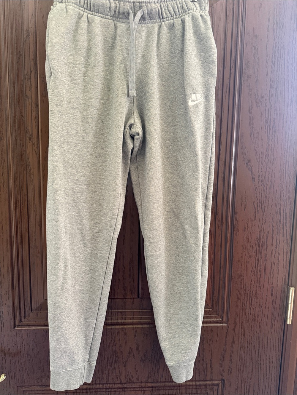 Nike YouthLight Grey Fleece Joggers with Drawstring